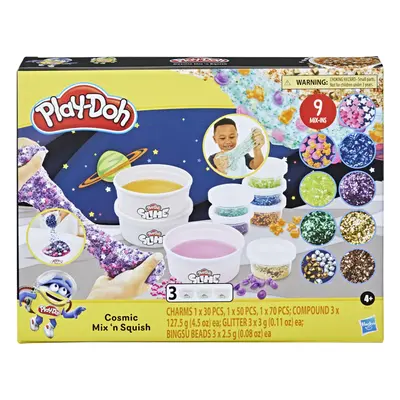 PlayDoh Slime Cosmic Mix n Squish Outer Space Toy Mixing Kit for Kids Years and Up with Colors a