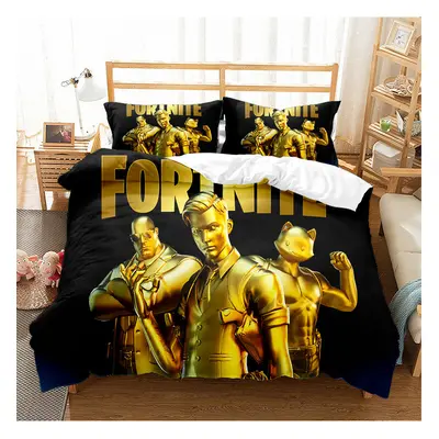 (Pattern 02, Single) Fortnite Bedding Single Double Duvet Cover UK