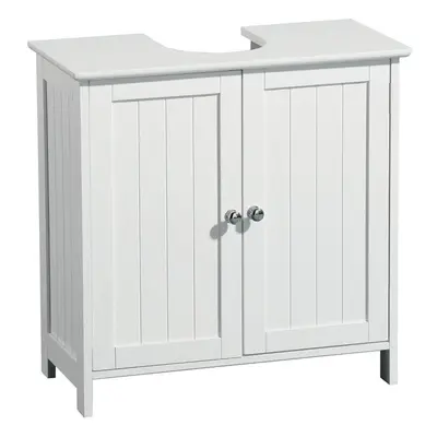 New White Under Sink Basin Cabinet Cupboard Bathroom Furniture Storage Unit