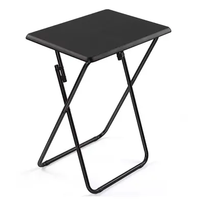 (Black) AAMEN Metal Folding Table, Coffee Table For Multi-Purpose