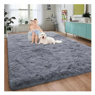 (Grey, x cm (5ft 4" x 7ft 8")) Thick Shaggy Rugs Living Room Indoor Outdoor Area Rugs Non Slip R