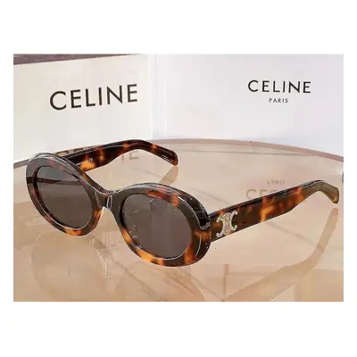 High Quality Celinn Selin Internet Celebrity Arc De Triomphe Sunglasses Golden Logo Oval Sunglas