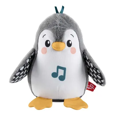 Fisher-Price Baby Plush Baby Toy Flap & Wobble Penguin with Music and Motion For Tummy Time To S