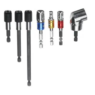 7pcs Degree Right Angle Driver Hex Screwdriver Bit Holder Screwdriver Driver Socket Repair Tool