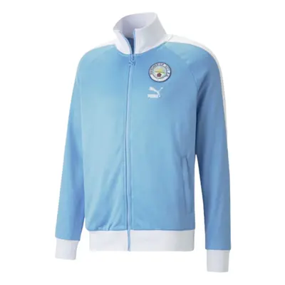 (XL) Man City FtblHeritage T7 Track Jacket (Light Blue)