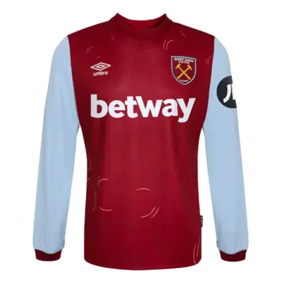 (XL) West Ham Long Sleeve Home Shirt