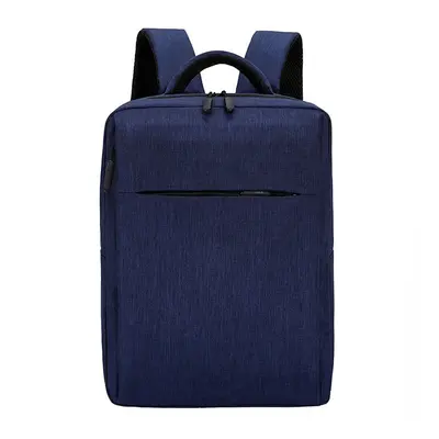 (Dark Blue) USB Charging Laptop Backpack Multifunctional Casual Business Laptop Bag Waterproof S