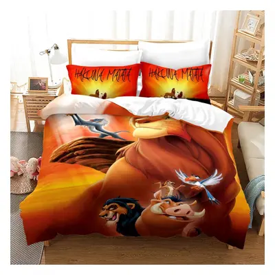 (Style 14, Double(200X200CM/3PCS)) The Lion King Bedding Single Double Duvet Cover UK