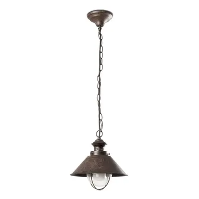 Faro Nautica-1P - Light Small Outdoor Ceiling Pendant Light Clear, Rust Brown, E27