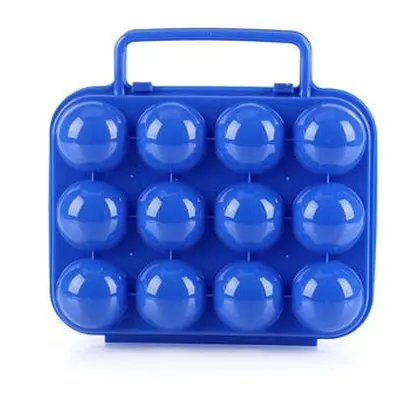 (12 Egg Blue) Outdoor Camping Hiking Picnic kitchen For Portable storage Case holder Plastic Con