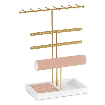 Jewellery Organiser Gold Jewellery Stand, 4-Tier Earring Holder Earring Display Stand, Earring S