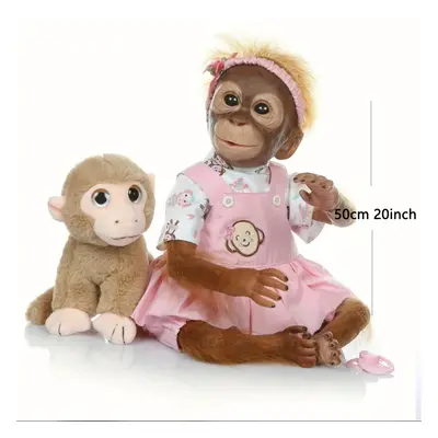 (55CM) Inch Soft Silicone Vinyl cm Reborn AFFE Doll Monkey Lifelike Newborns Genuine Reborn Babi