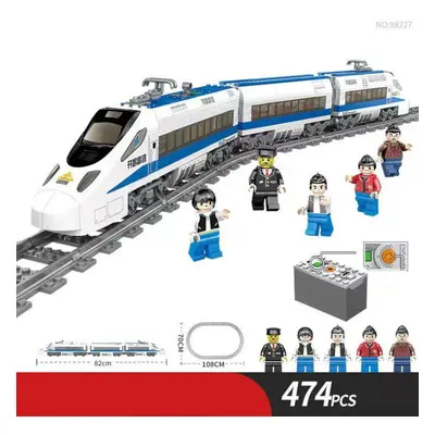 (as the picture, No Box) City Moc High Speed Train Expert Railway Express Station Tracks Rail Bu