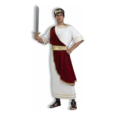 Forum Caesar Emperor Of Rome Costume, Red/White, Standard