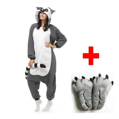 (as the picture, XL) Women Flannel Pajamas Sleepwear Animal Cosplay Cute Cartoons Comfortable Le