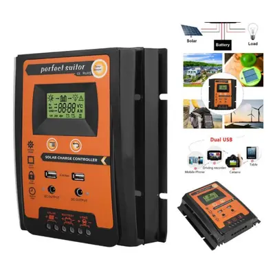 (orange, 70A) Mppt Solar Charge Controller 12v 24v Solar Controller Solar Panel Battery Regulato