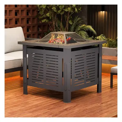 (85D x 85W x 40H) YODOLLA Large Metal Fire Pit Table