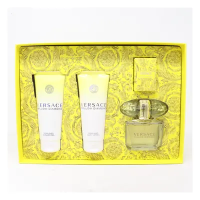 Versace Yellow Diamond Eau De Toilette 4-Pcs Set / New With Box