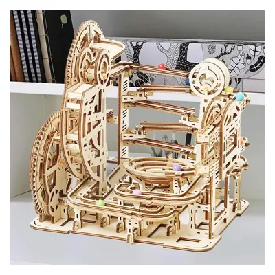 (tan) 3D Wooden Puzzle Runs Mechanical Puzzles Self Assembly Toy Educational Toys Model Building