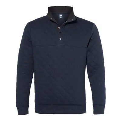 J America Adult Quilted Snap Pullover NAVY