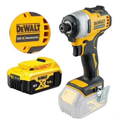 Dewalt DCF809N 18v XR Brushless Compact Impact Driver Bare Tool + DCB184 5.0ah