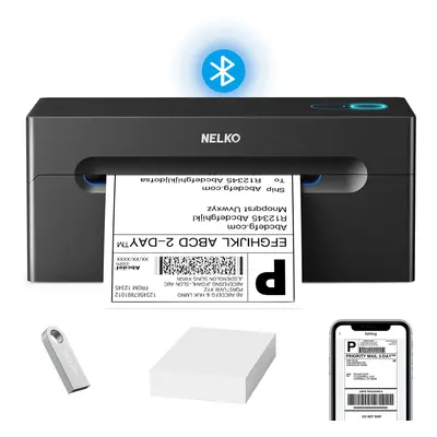 Nelko Bluetooth Thermal Label Printer, Wireless 4x6 Shipping Label Printer for Small Business, S