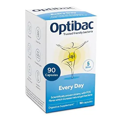 Optibac Probiotics Every Day - Digestive Supplement with Billion Bacterial Cultures & FOS Fibres