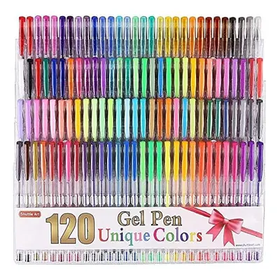 Gel Pens, Shuttle Art Colours Gel Colouring Pens for Adults Pack, Gel Pen Set with Glitter Metal