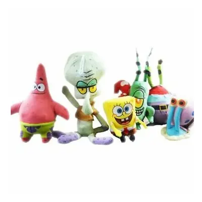 (6pcs/set) 6pcs SpongeBob SquarePants Patrick Star Squidward Tentacles Plush Toys Kids Gift