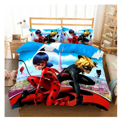 (Style 01, Double) Ladybug Girl Bedding Single Double Duvet Cover Set