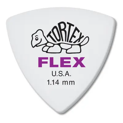 Jim Dunlop Dunlop Tortex Flex Triangle 1.14mm Purple Guitar Pick-72 Pack 456R1.14