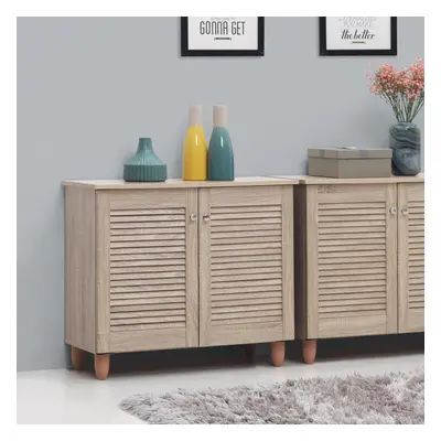 Modern Shoe Storage Cabinet Doors Sonoma Oak