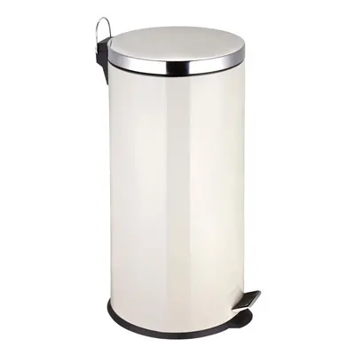 30Ltr Pedal Bin Chic Cream Finish Robust Stainless Steel