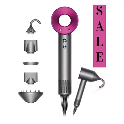 For Dyson Supersonic Hair Dryer - Iron & Fuchsia with Warranty