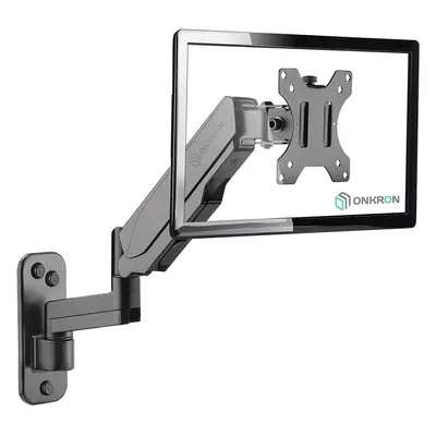 ONKRON TV Wall Mount Bracket for 13" - 32-Inch Screens Full Motion Monitor with Gas Spring G150 