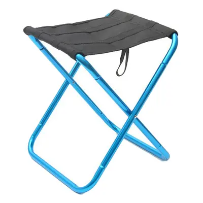 (Blue) Mini Portable Folding Chair Outdoor Camping Fishing Picnic Bbq Beach Chair Seat Backpacki