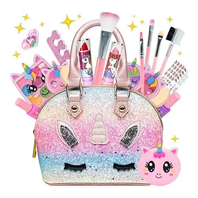 Kids Makeup Sets For Girls - Unicorn Teenage Washable Make Up Starter Kit, Childrens Princess Pr