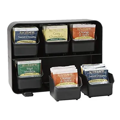 6 Drawer Tea Bag Holder and Organizer Black