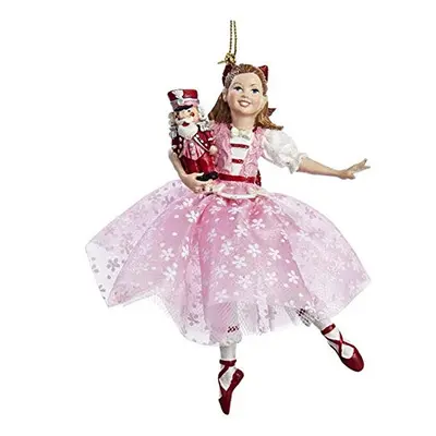 Kurt Adler Dancing Clara Christmas Ornament,Pink