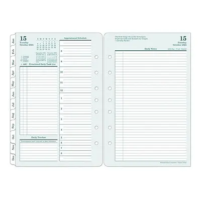 FranklinCovey - Original Two Page Per Day Ring-Bound Planner (Classic Oct - Sep 2025)