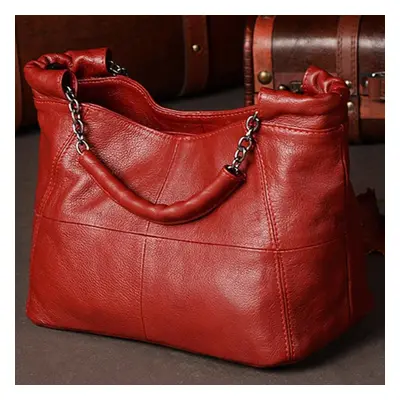 (red) Genuine Leather Handbags For Women Crossbody Shoulder Bags Ladies Messenger Bag Fashion To