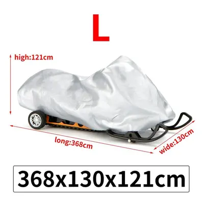 (L) Winter Outdoor Silver Snowmobile Cover Universal Waterproof Dustproof Anti-uv All-purpose Tr