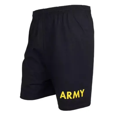 Men's Black Running Short - Yellow Army Large