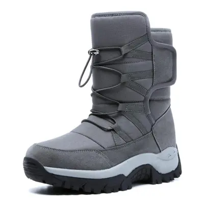 (grey, 44) Tuinanle Women Boots Waterproof Winter Men Shoes Snow Boots Platform Keep Warm Winter