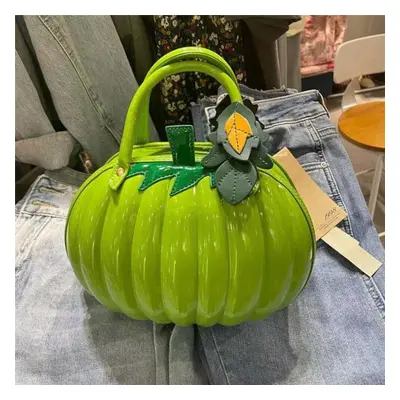 (green) Women&apos;s Bag, Pumpkin Bag, Personalized And Creative Design, Portable One Shoulder C