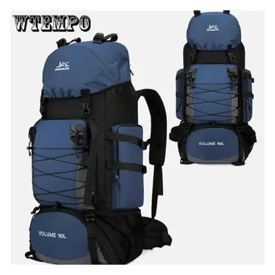 (navy blue, 90L) 90l Large Camping Backpack Travel Bag Men&apos;s Women Luggage Hiking Shoulder 