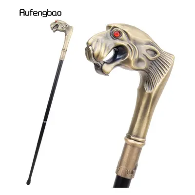 (as the picture) Copper Leopard Red Eye Luxury Fashion Cosplay Walking Stick Party Decorative Ca