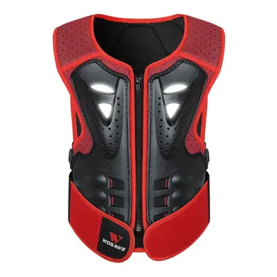 (red, One Size) Motorcycle Chest Protector Wosawe Kids Armor Vest Safe Gear Guards