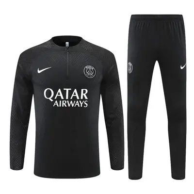 (L) PSG Player Edition Football Training Suit Long Sleeve Tracksuit All Black