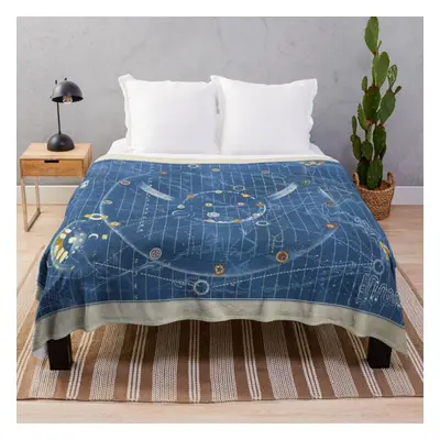 Fleece Throw Blanket Time Bandits Map of the Universe for Sofa Couch Kids x Inches